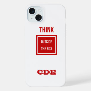 Custom Think outside box monogram iPhone 15 Plus Case
