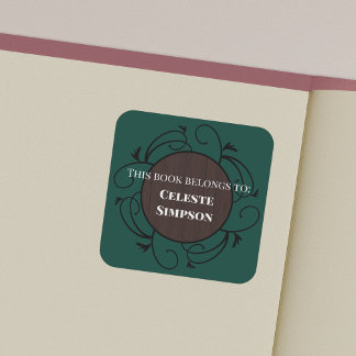Custom This Book Belongs to | Gothic Inspired Square Sticker