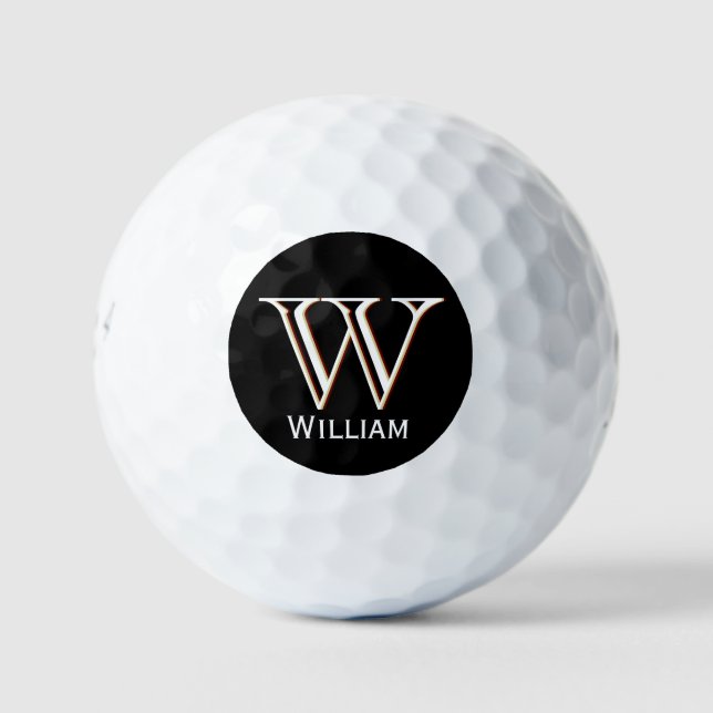 Custom Three-Layered Monogram with First Name Golf Balls (Front)