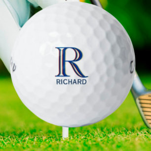 Custom Three Layered Monogram with First Name Golf Balls