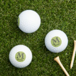 Custom Three-Layered Monogram with First Name Golf Balls<br><div class="desc">UNIQUE LAYERING OF THE MONOGRAM -- look closely and you will see three colours, which gives it the feeling of depth. Personalised additionally with the first name. Perfect as father's day gifts for dad, gifts for grandfather, husband, groom, best man, groomsmen and more. Or, you might just enjoy for yourself!...</div>