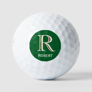 Custom Three-Layered Monogram with First Name Golf Golf Balls