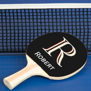 Custom Three-Layered Monogram with First Name Ping Pong Paddle