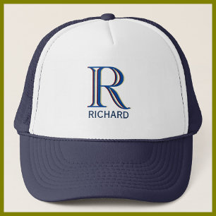 Custom Three Layered Monogram with First Name  Trucker Hat