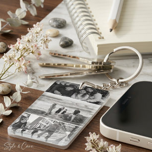 Custom Three Photos Keychain Personalised Gift Ide