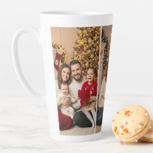 Custom Three Photos Latte Mug