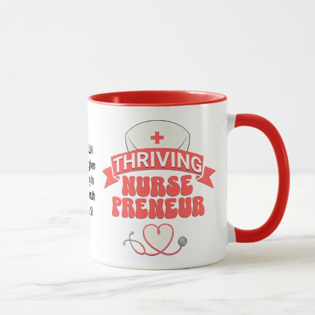 Custom THRIVING NURSEPRENEUR Nurse Entrepreneur Mug (Right)