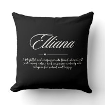 Custom Throw Pillow – Personalised with Guest Name