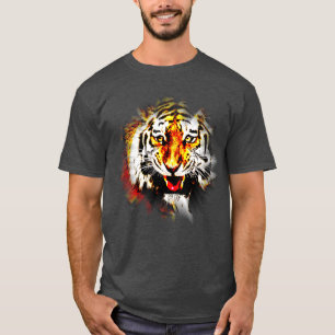 Custom Tiger Head Modern Elegant Template T-Shirt