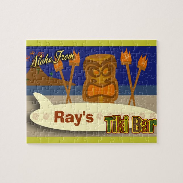 Custom Tiki Bar Sign Jigsaw Puzzle (Horizontal)