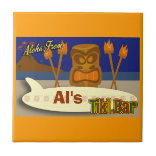 Custom Tiki Bar Sign Tile