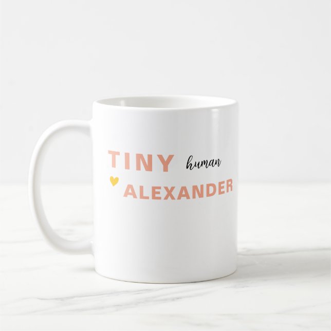 Custom Tiny Human Tamer Mug, Teacher Mum Mother  Coffee Mug (Left)