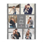 Custom Title Editable Colour Photo Collage Blanket