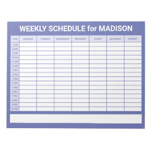 Custom Title Weekly Planner Notepad