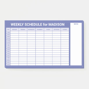 Custom Title Weekly Planner Post-it Notes