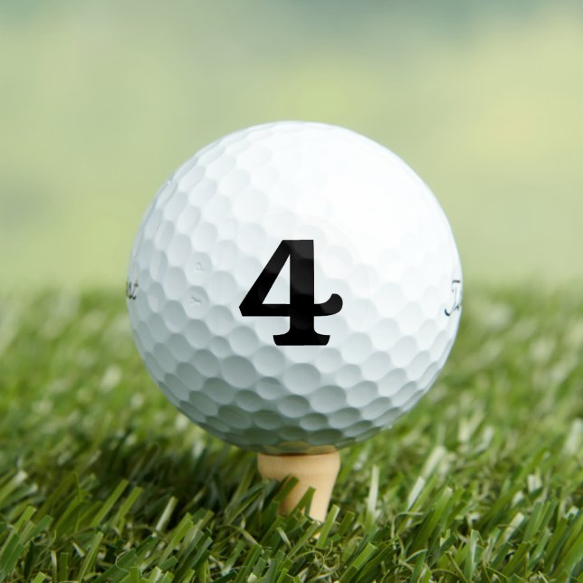 Custom Titleist Golf Balls - Personalised Number 4 (Insitu Tee)
