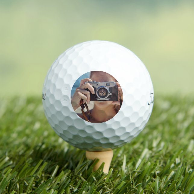 Custom Titleist Pro Golf Balls, Photo Personalised Balls (Insitu Tee)