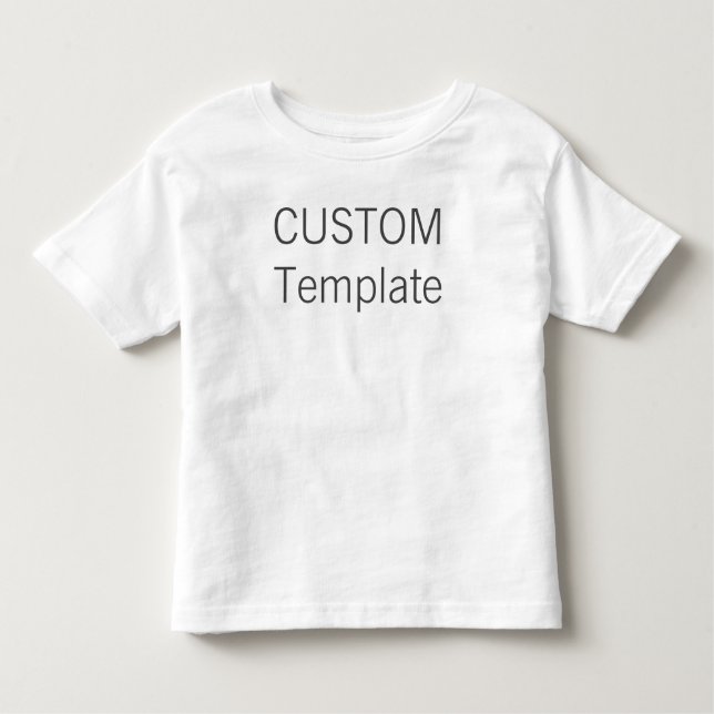 Custom Toddler Cotton T-Shirt Blank Template (Front)