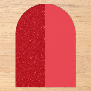 Custom Tomato Red Arch Acrylic Invitation