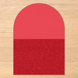 Custom Tomato Red Block Acrylic Invitation