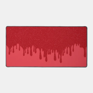 Custom Tomato Red Drip Desk Mat – Editable Design