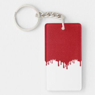 Custom Tomato Red Drip Gloss Acrylic Keychain