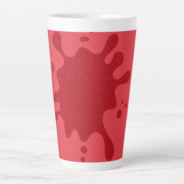 Custom Tomato Red Drip Latte Mug (Front)
