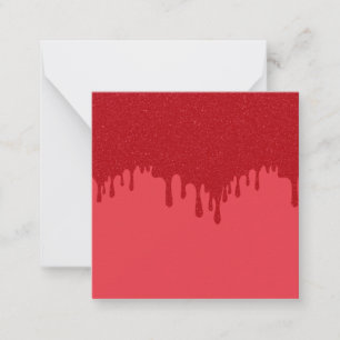 Custom Tomato Red Drip Mini Note Card