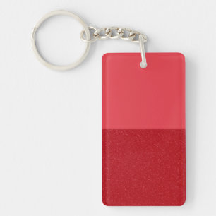 Custom Tomato Red Dual Texture Keychain