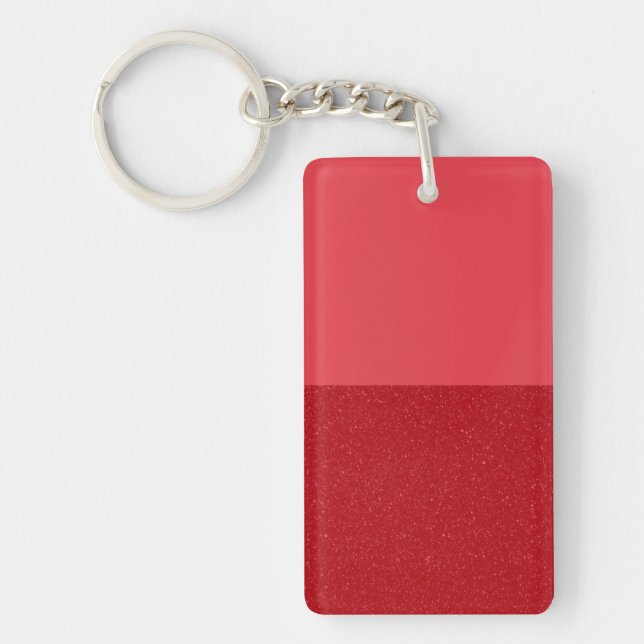 Custom Tomato Red Dual Texture Keychain (Front)