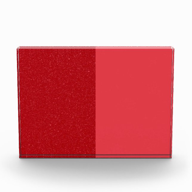Custom Tomato Red Duo Acrylic Photo Block (Front)
