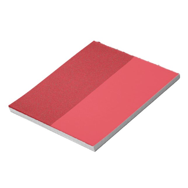 Custom Tomato Red Duo Notepad – Clean + Textured (Rotated)