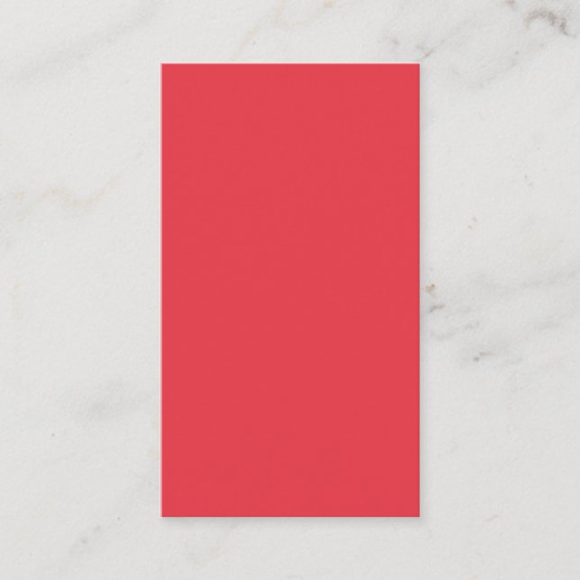 Custom Tomato Red Flat Place Card (Front)