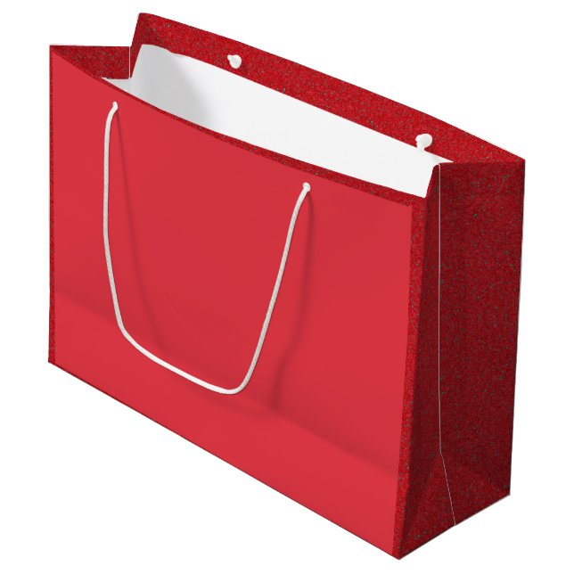 Custom Tomato Red Gift Bag with Noise Effect (Front Angled)