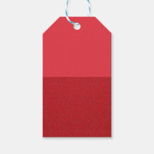 Custom Tomato Red Gift Tag – Bottom Glitter Style