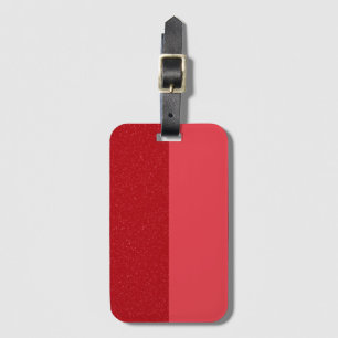 Custom Tomato Red Glitter Luggage Tag