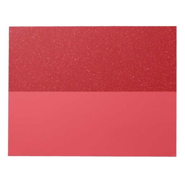 Custom Tomato Red Glitter Top Notepad (Front)