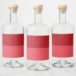 Custom Tomato Red Gradient Liquor Bottle Labels