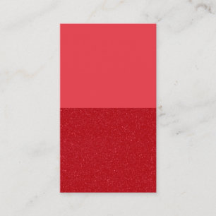 Custom Tomato Red Half Glitter Flat Loyalty Card