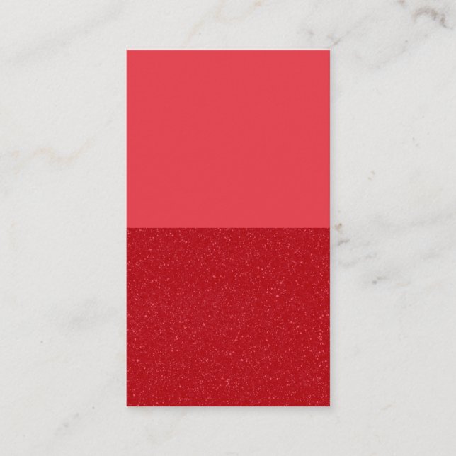 Custom Tomato Red Half Glitter Flat Loyalty Card (Front)