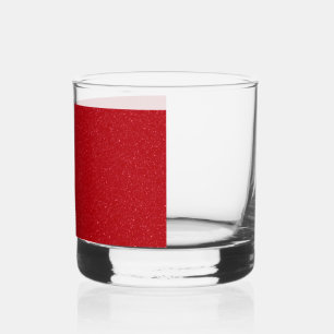 Custom Tomato Red Half-Wrap Rocks Glass