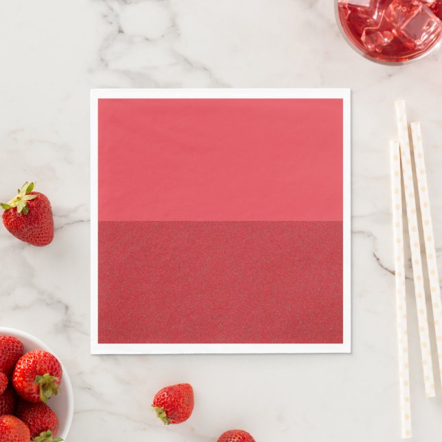 Custom Tomato Red Horizontal Split Paper Napkins (Insitu)
