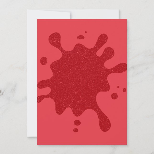 Custom Tomato Red Ink Splash Card (Front)