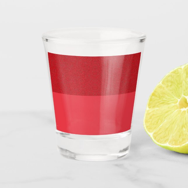 Custom Tomato Red Inverted Half-&-Half Shot Glass (Front)