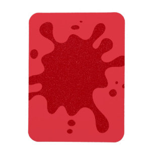 Custom Tomato Red Magnet – Bold Splatter Art