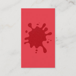 Custom Tomato Red Noise Splash Flat Loyalty Card
