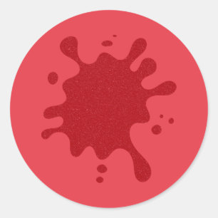 Custom Tomato Red Round Sticker Label