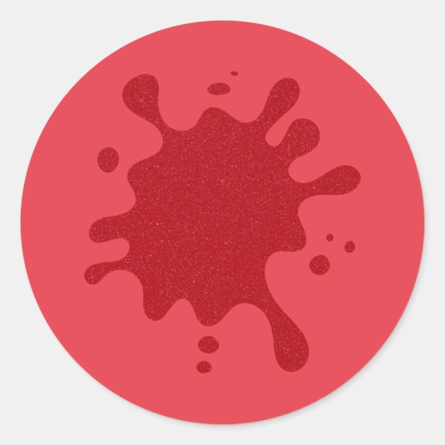 Custom Tomato Red Round Sticker Label (Front)