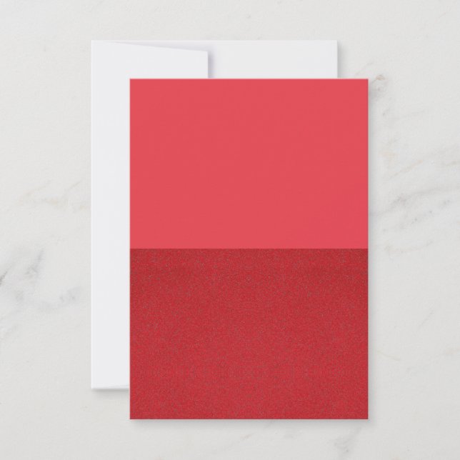 Custom Tomato Red RSVP Card – Half Textured (Front)