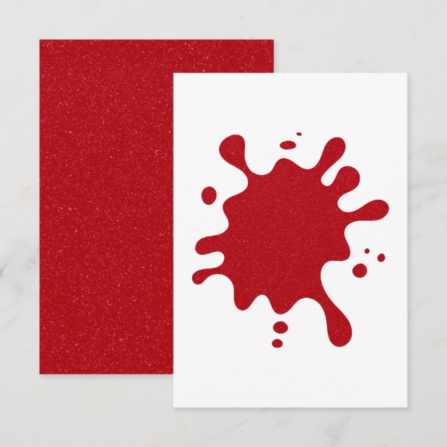Custom Tomato Red RSVP Flat Response Card (Front/Back)